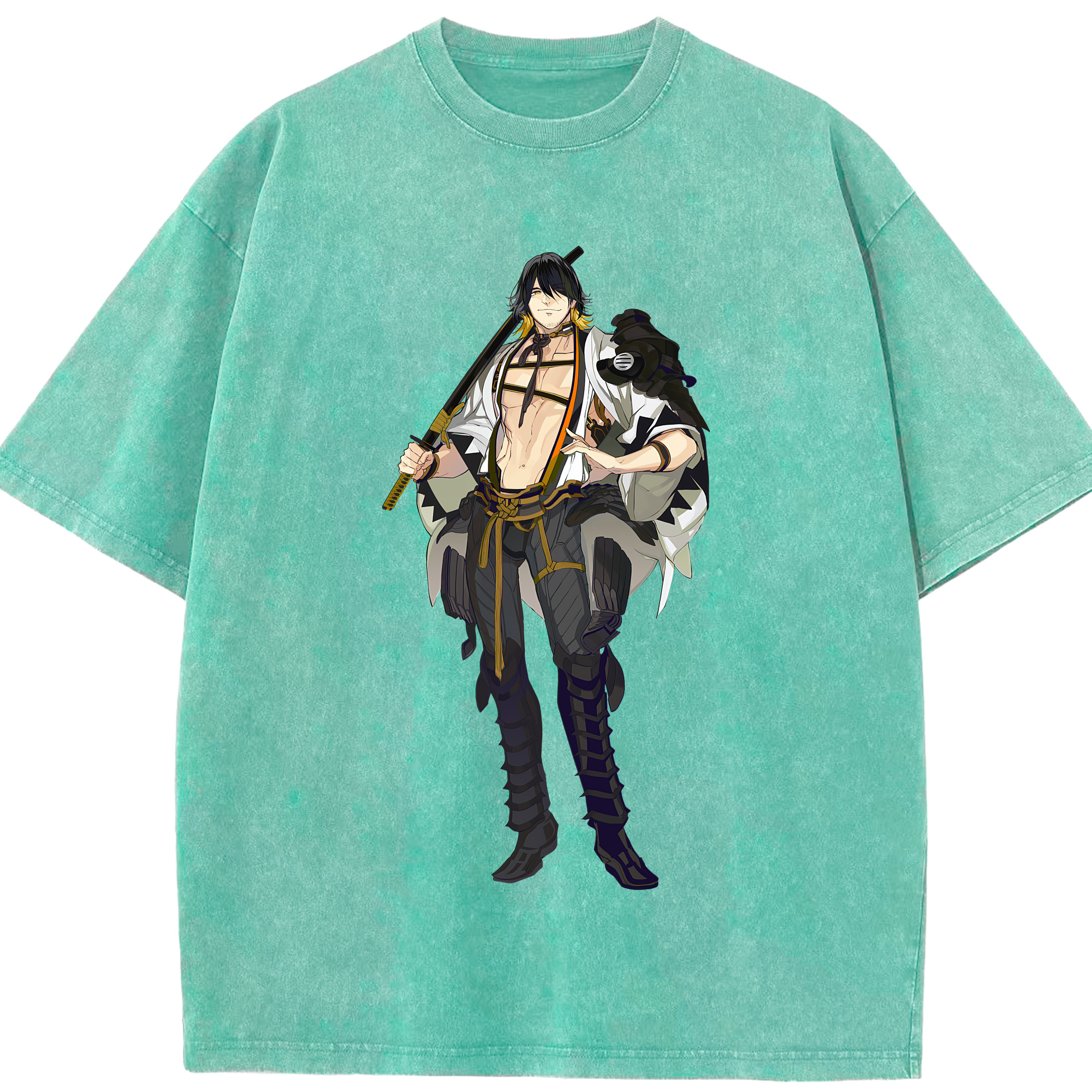 （画像用） 刀剣乱舞 Touken Ranbu 綿100% ヴィンテージ風 半袖Tシャツ（フロントプリント）